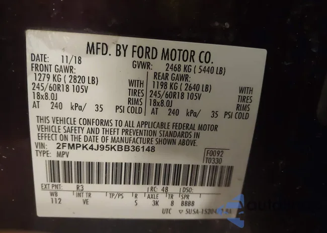 2FMPK4J95KBB36148: 44207580