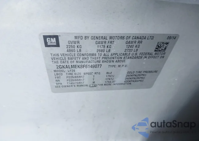 2GKALMEK8F6149077: 44207680