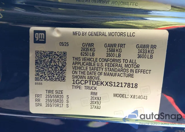 1GCPTDEKXS1217818: 44207757