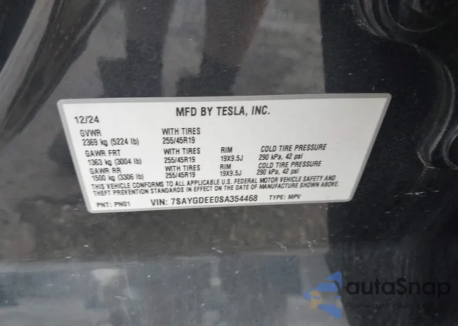 7SAYGDEE0SA354468: 44207863