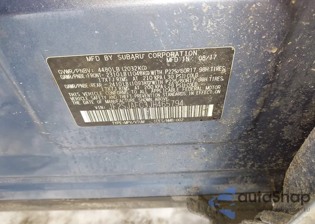 JF2SJAEC3JH465794: 44207876