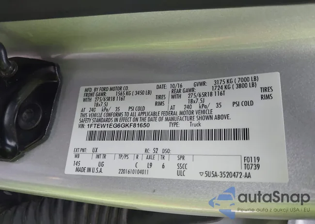 1FTEW1EG6GKF81650: 44207903