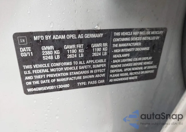 W04GW5EV0B1130480: 44207028