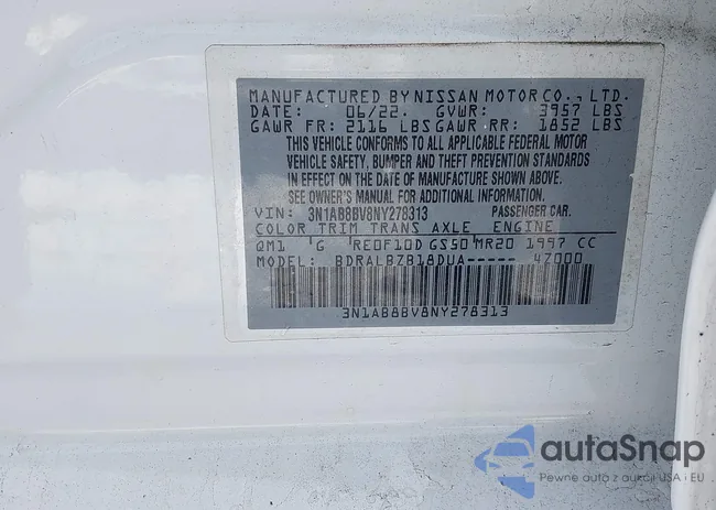 3N1AB8BV8NY278313: 44207168