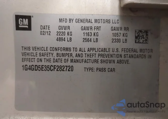 1G4GD5E35CF282720: 44207232