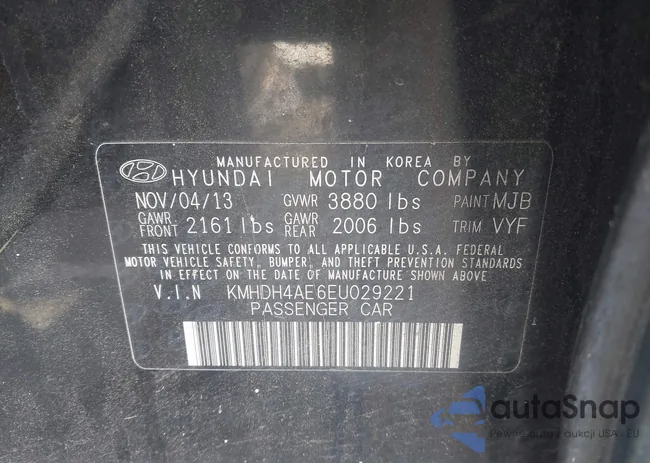 KMHDH4AE6EU029221: 44207316