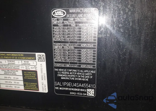 SAL1P9EU4SA455410: 44208408