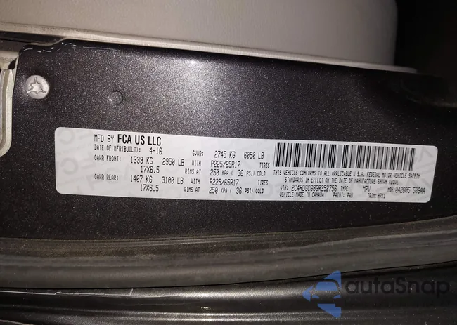 2C4RDGCG8GR352756: 44208421