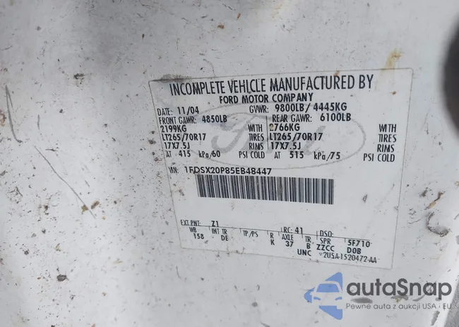 1FTSX21P25ED28008: 44208478