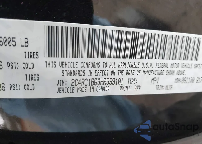 2C4RC1BG3HR539101: 44208480