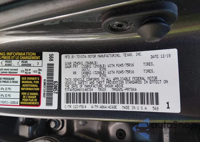 5TFAX5GN4KX140724: 44208501