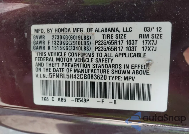5FNRL5H42CB083620: 44208529