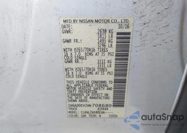 1N6AD0EV2HN708680: 44208537