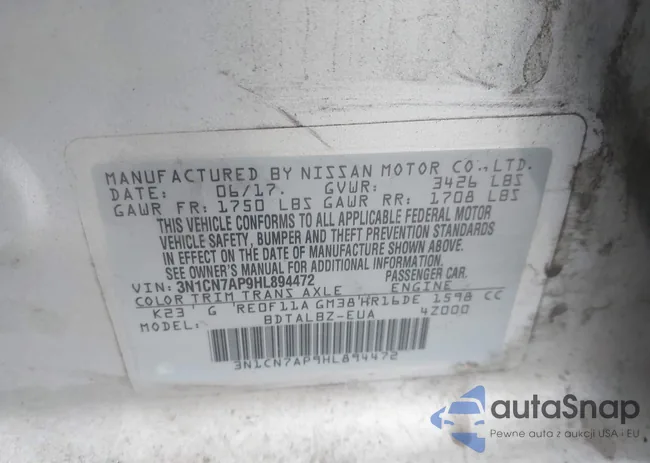 3N1CN7AP9HL894472: 44208705