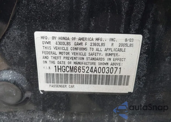 1HGCM66524A003071: 44208708