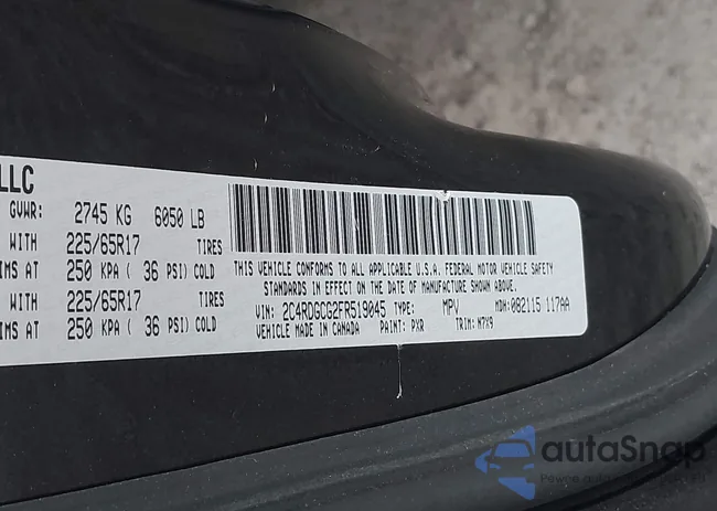 2C4RDGCG2FR519045: 44208735