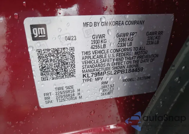 KL79MPSL2PB184459: 44208842