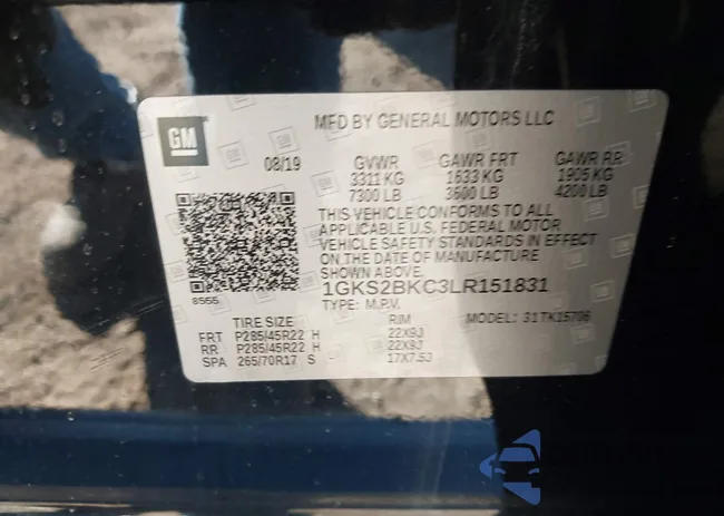 1GKS2BKC3LR151831: 44208155