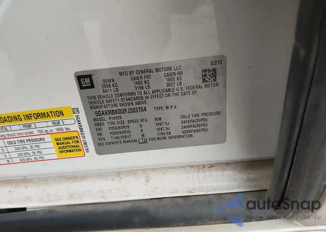 5GAKRBKD2FJ303764: 44208187