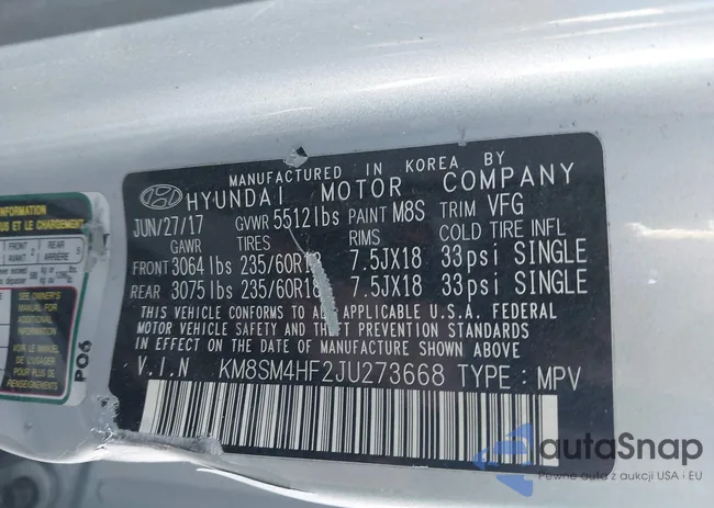 KM8SM4HF2JU273668: 44208294