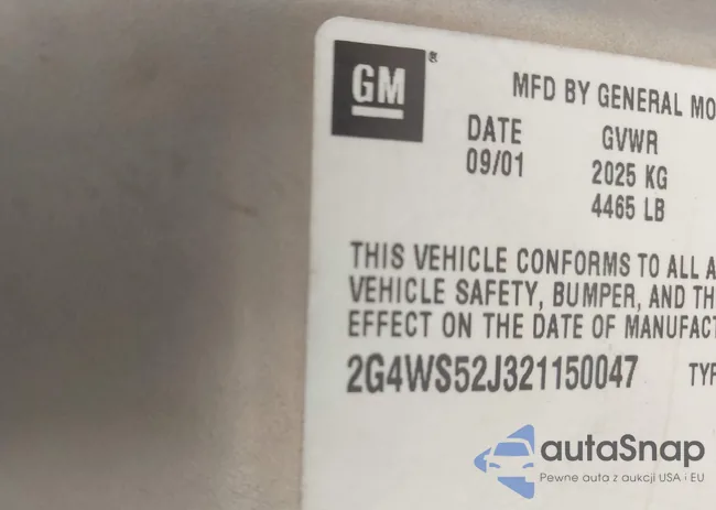 2G4WS52J321150047: 44208305