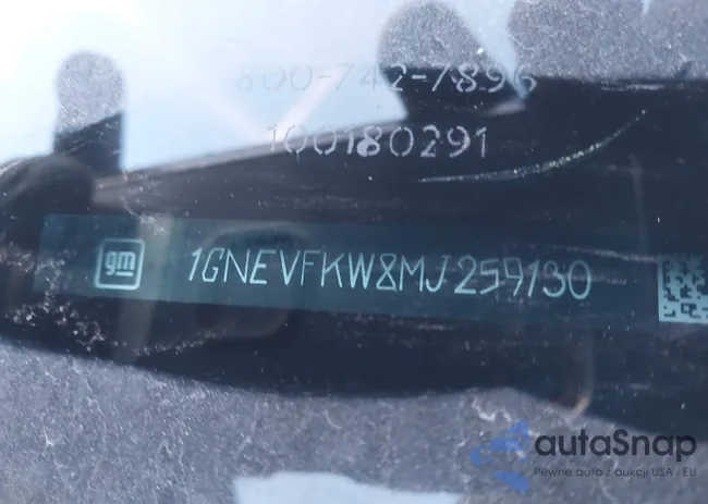 1GNEVFKW8MJ259130: 44209480