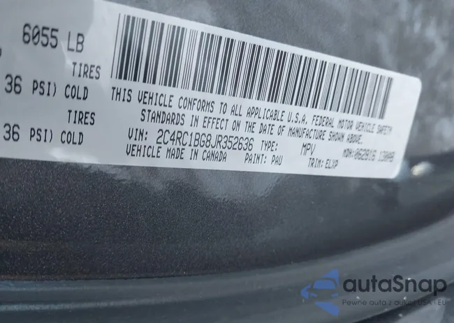 2C4RC1BG8JR352636: 44209535