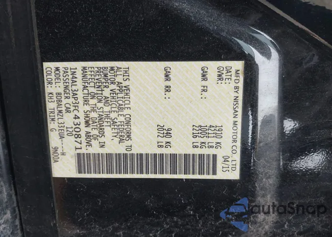 1N4AL3AP3FC430871: 44209626