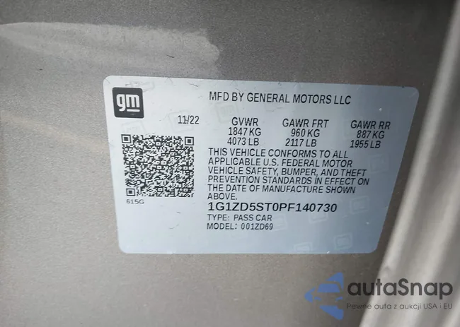 1G1ZD5ST0PF140730: 44209647