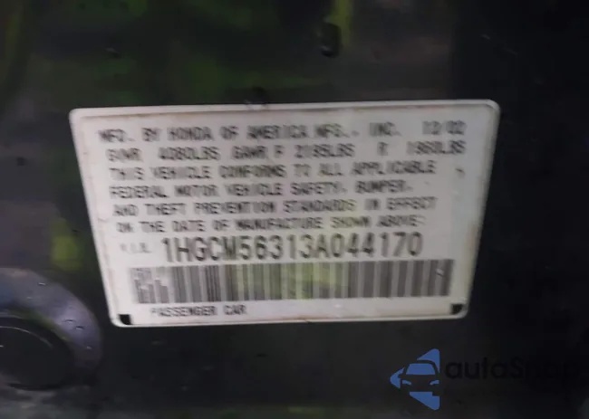 1HGCM56313AO44170: 44209672