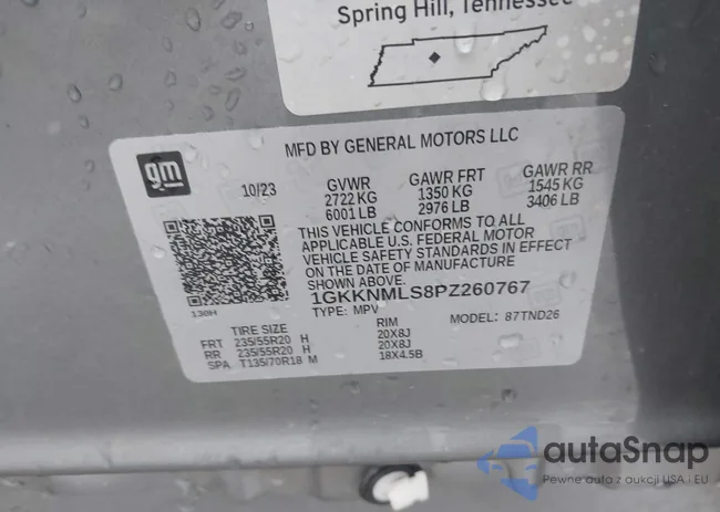 1GKKNMLS8PZ260767: 44209690