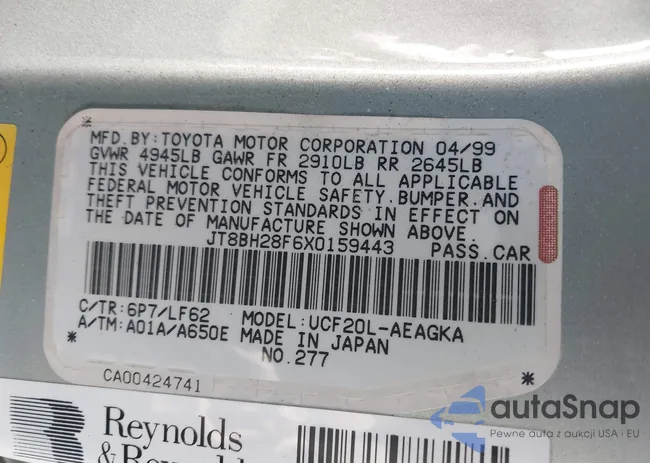 JT8BH28F6X0159443: 44209716