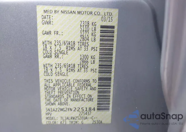 5N1AZ2MG2FN225184: 44209745