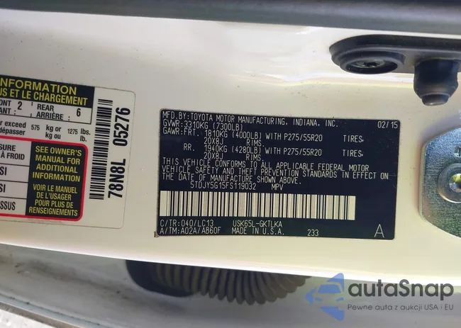 5TDJY5G15FS119032: 44209905