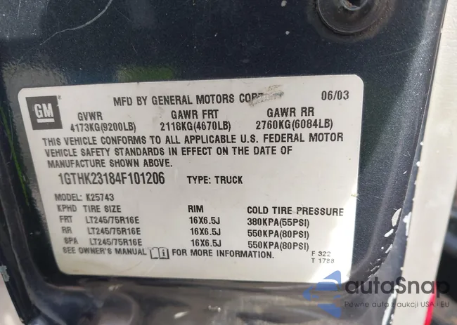 1GTHK23184F101206: 44209934