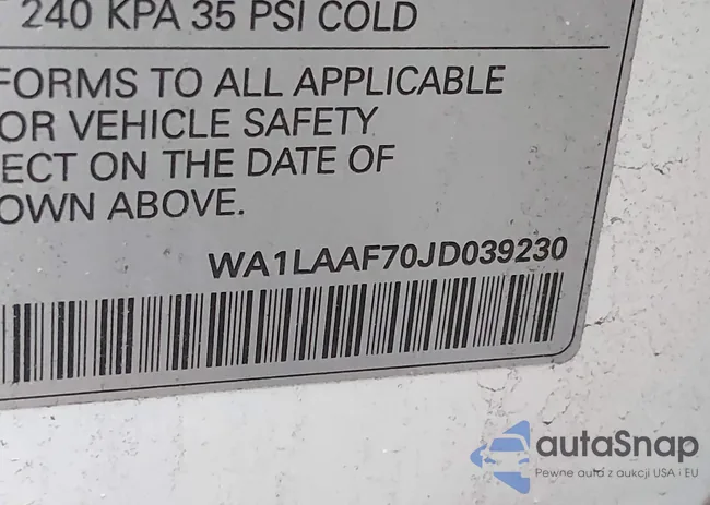 WA1LAAF70JD039230: 44209937