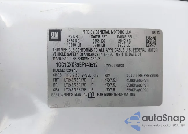 1GC1CXC89EF140512: 44209961