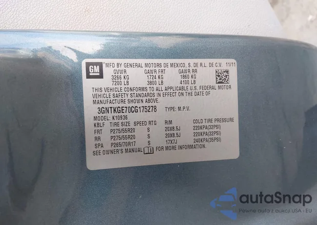 3GNTKGE70CG175278: 44209979