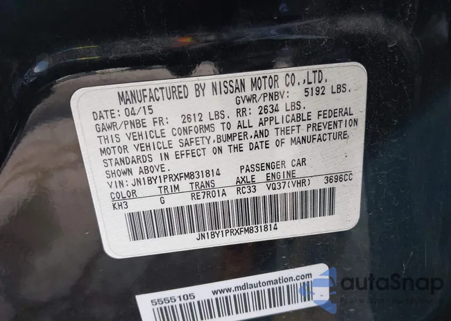 JN1BY1PRXFM831814: 44209008