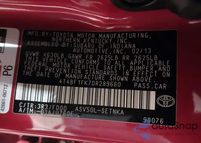 4T4BF1FK7DR289660: 44209028