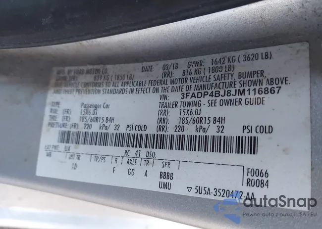 3FADP4BJ8JM116867: 44209074