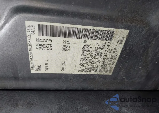 1N4AA6AV6KC377342: 44209150