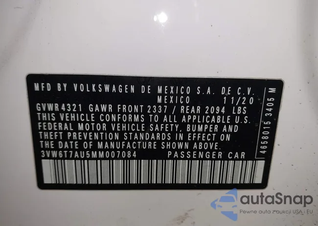 3VW6T7AU5MM007084: 44209158