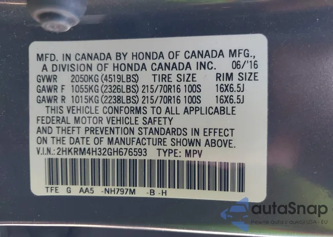 2HKRM4H32GH676593: 44209261