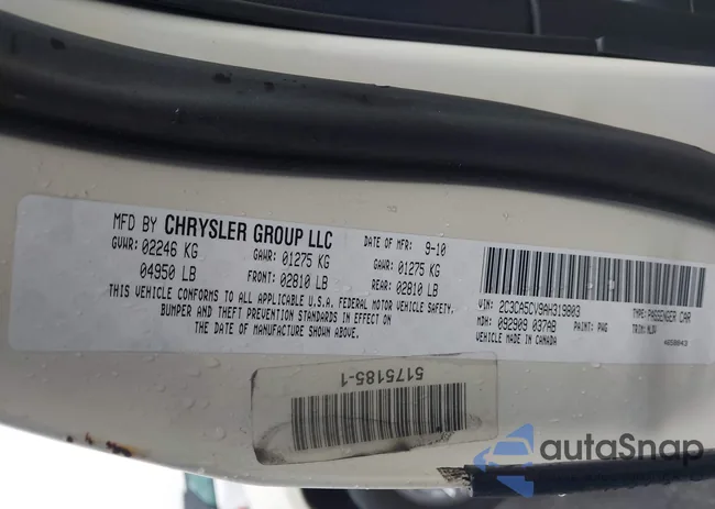 2C3CA5CV9AH319803: 44210381