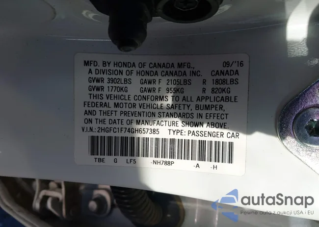 2HGFC1F74GH657385: 44210387