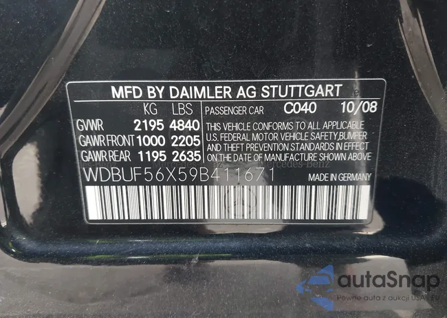 WDBUF56X59B411671: 44210446