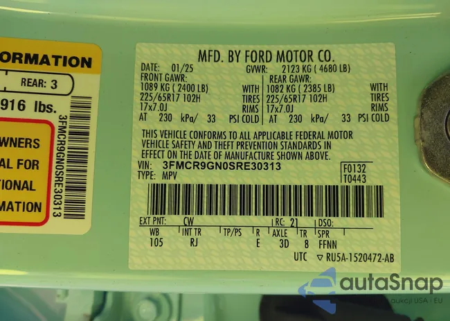 3FMCR9GN0SRE30313: 44210530