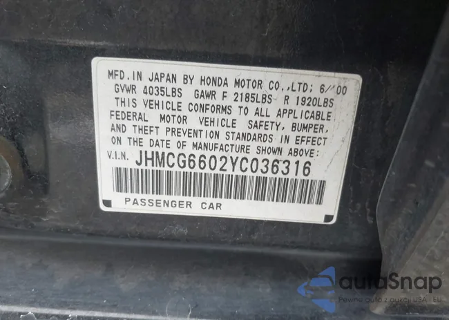 JHMCG6602YC036316: 44210535