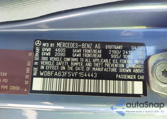 WDBFA63F5VF154443: 44210672